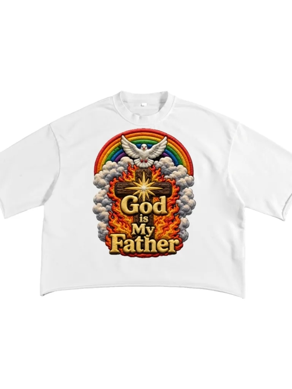 God Is My Father Graphic Tee - White